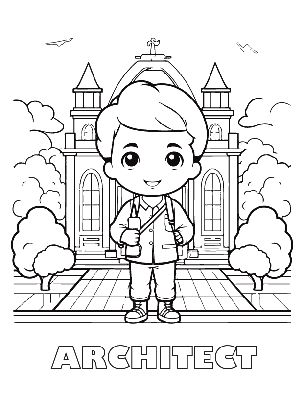 architect coloring page