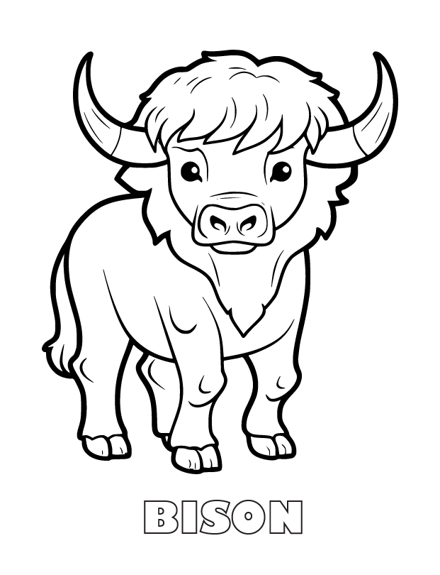 bison coloring page