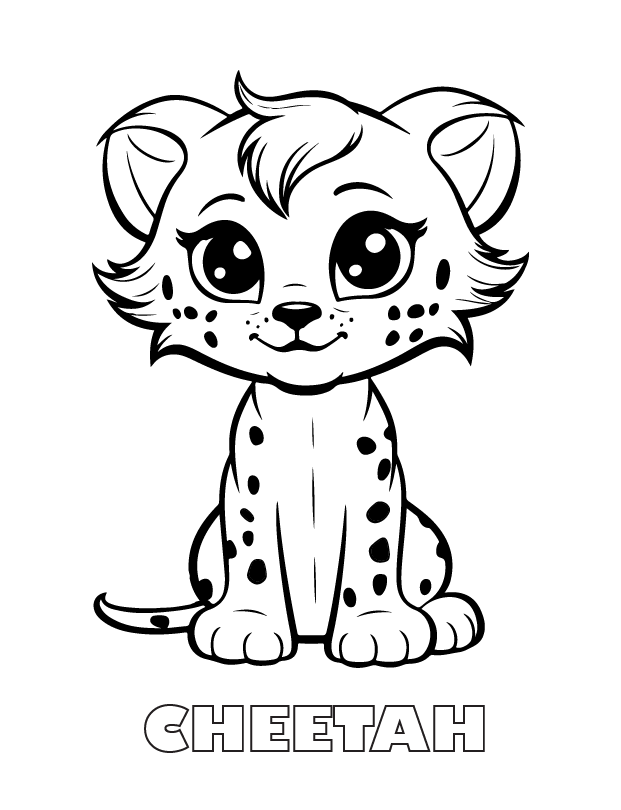 cheetah coloring page