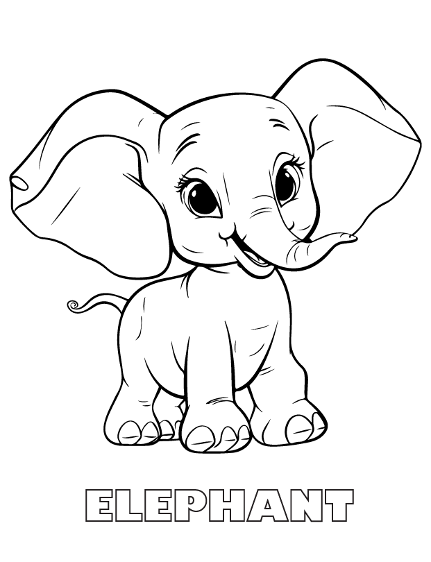 elephant coloring page