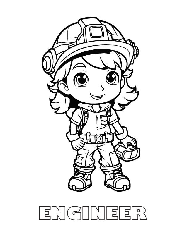 engineer coloring page