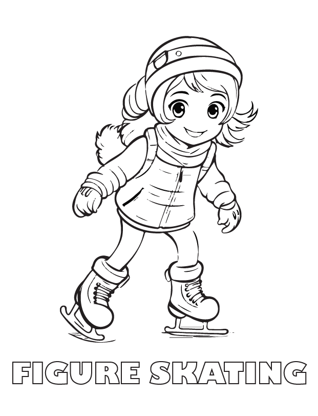 figure skating coloring page