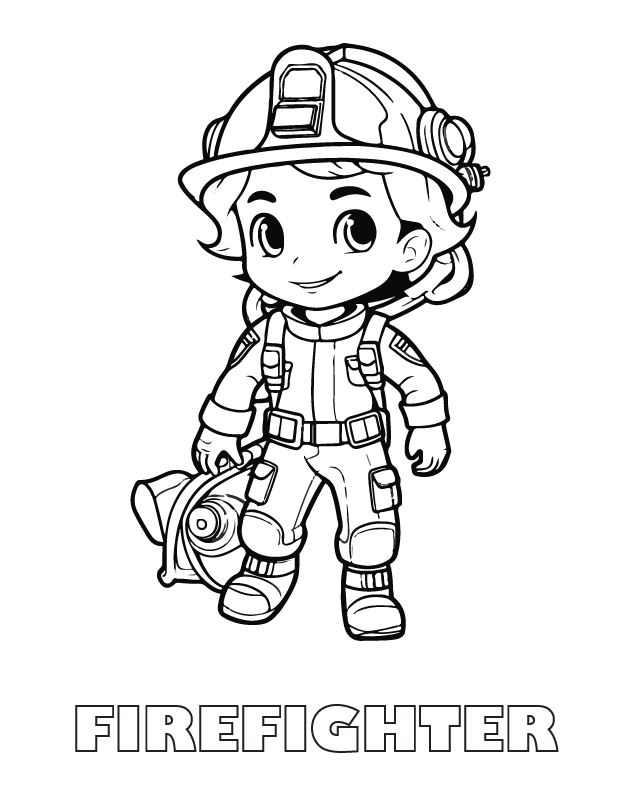 firefighter coloring page
