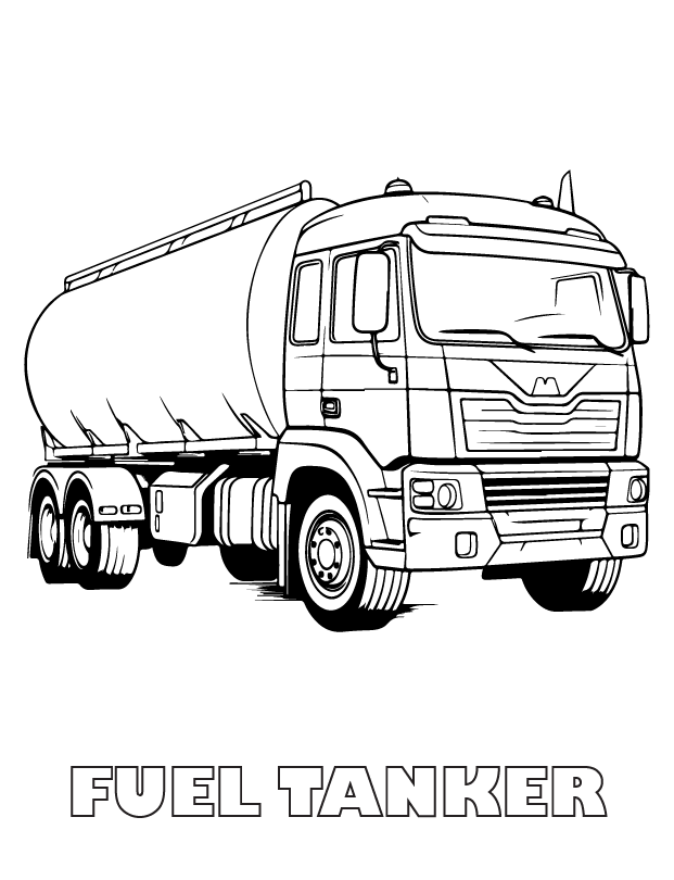 fuel tanker coloring page