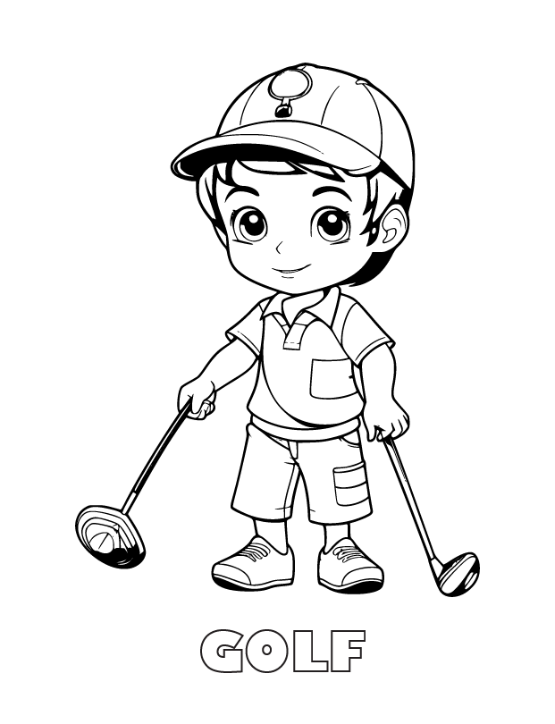 golf coloring page