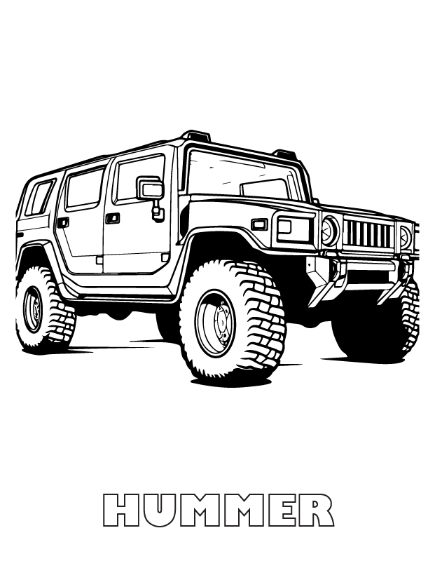hummer coloring page