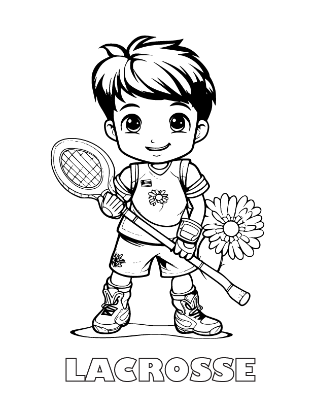 lacrosse coloring page