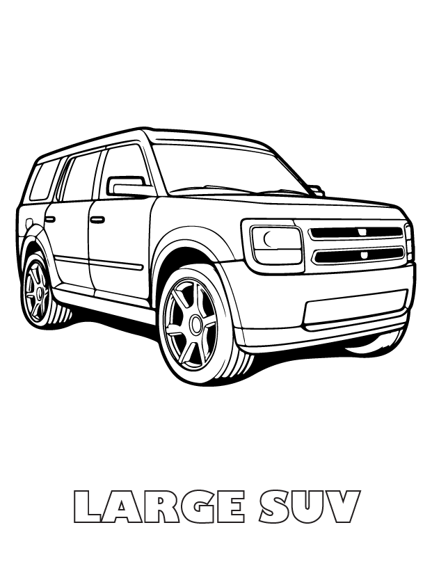 large suv coloring page