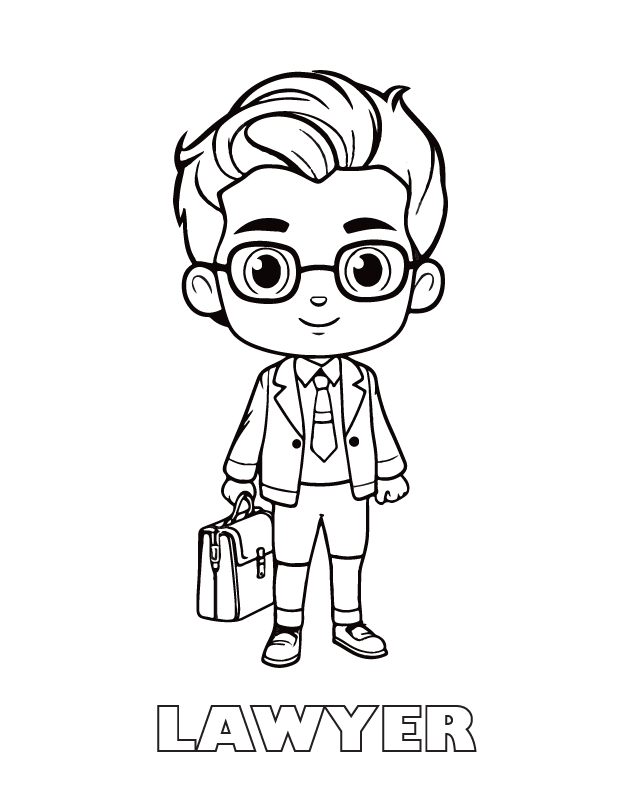 lawyer coloring page