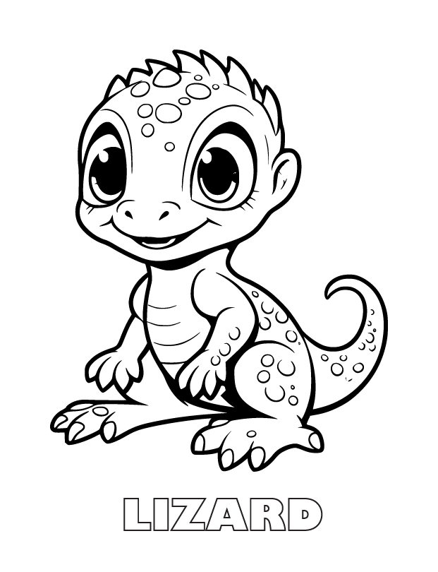 lizard coloring page