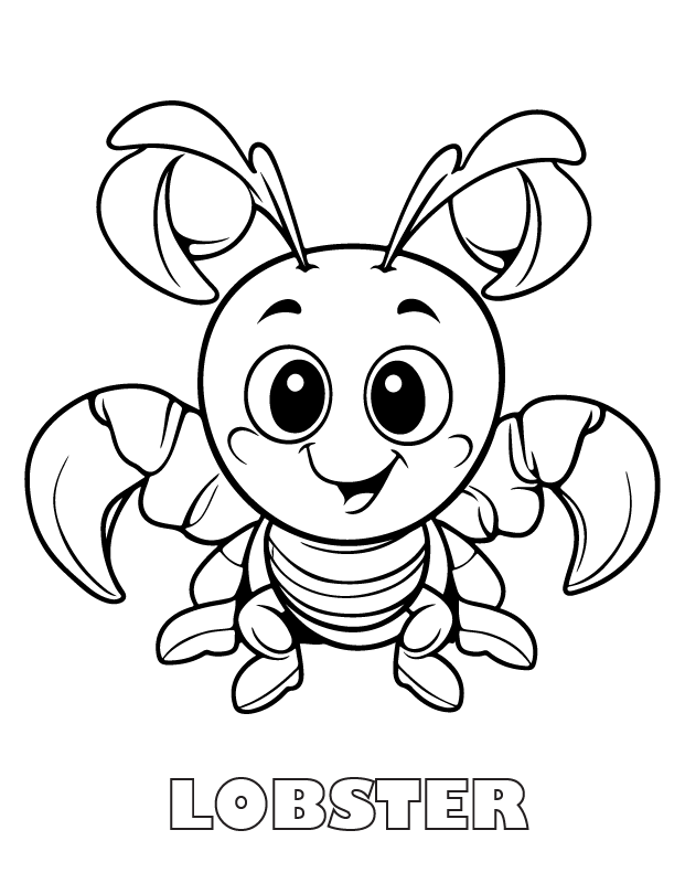 lobster coloring page