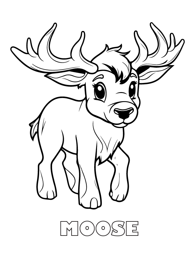 moose coloring page