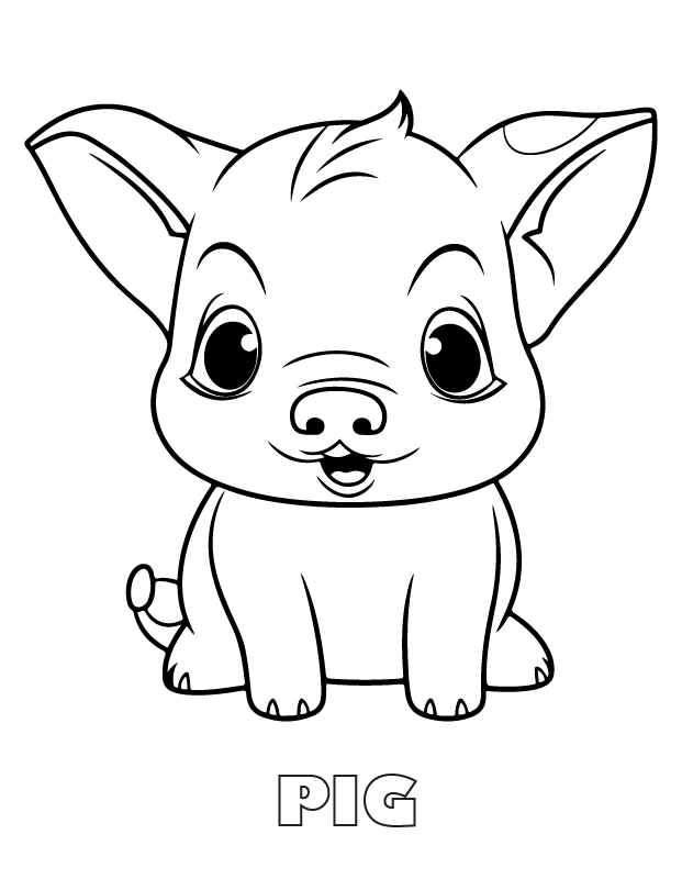 pig coloring page