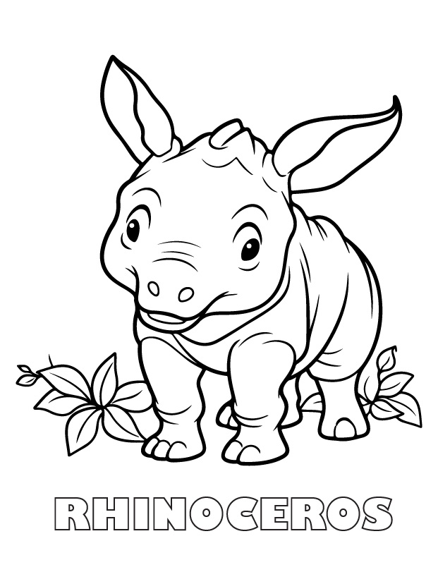 rhinoceros coloring page
