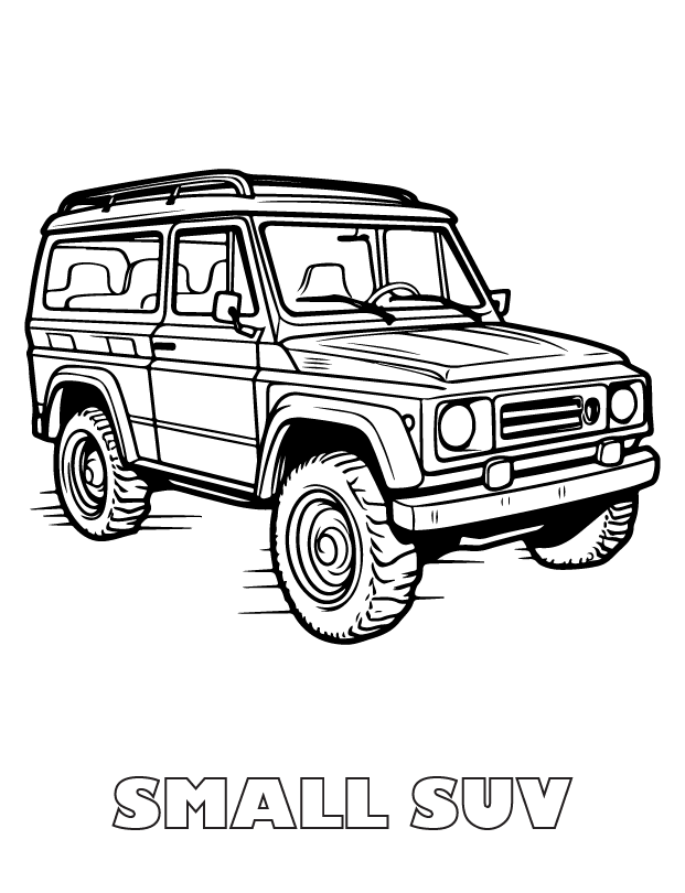 small suv coloring page