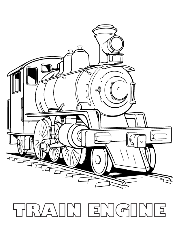 train engine coloring page