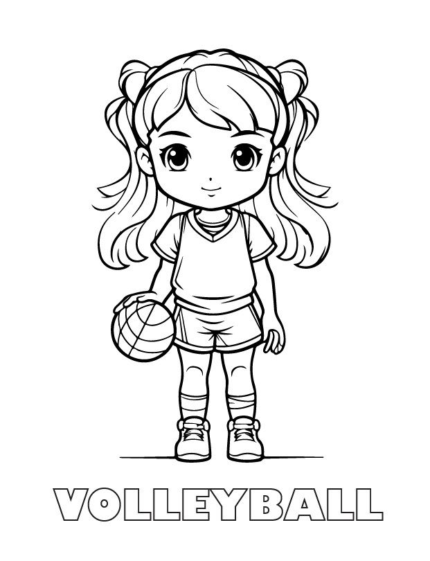 volleyball coloring page