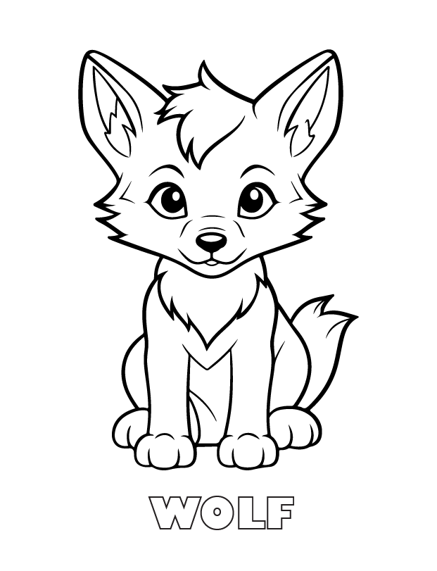 wolf coloring page