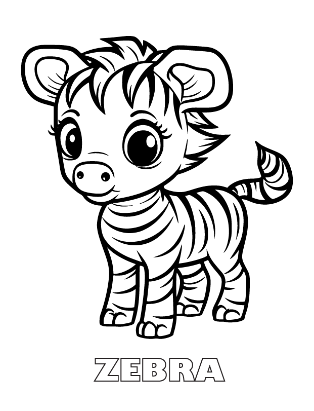 zebra coloring page